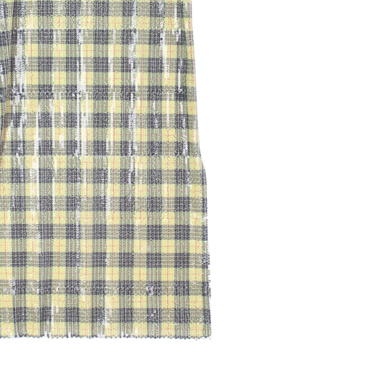 자라 그린체크 스팽글 반팔 롱 원피스 이미지 3