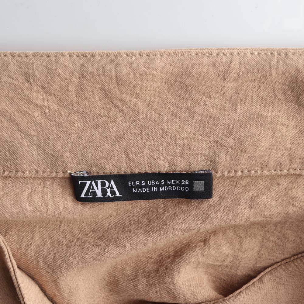 자라 베이지 드레이프 롱 스커트 이미지 5