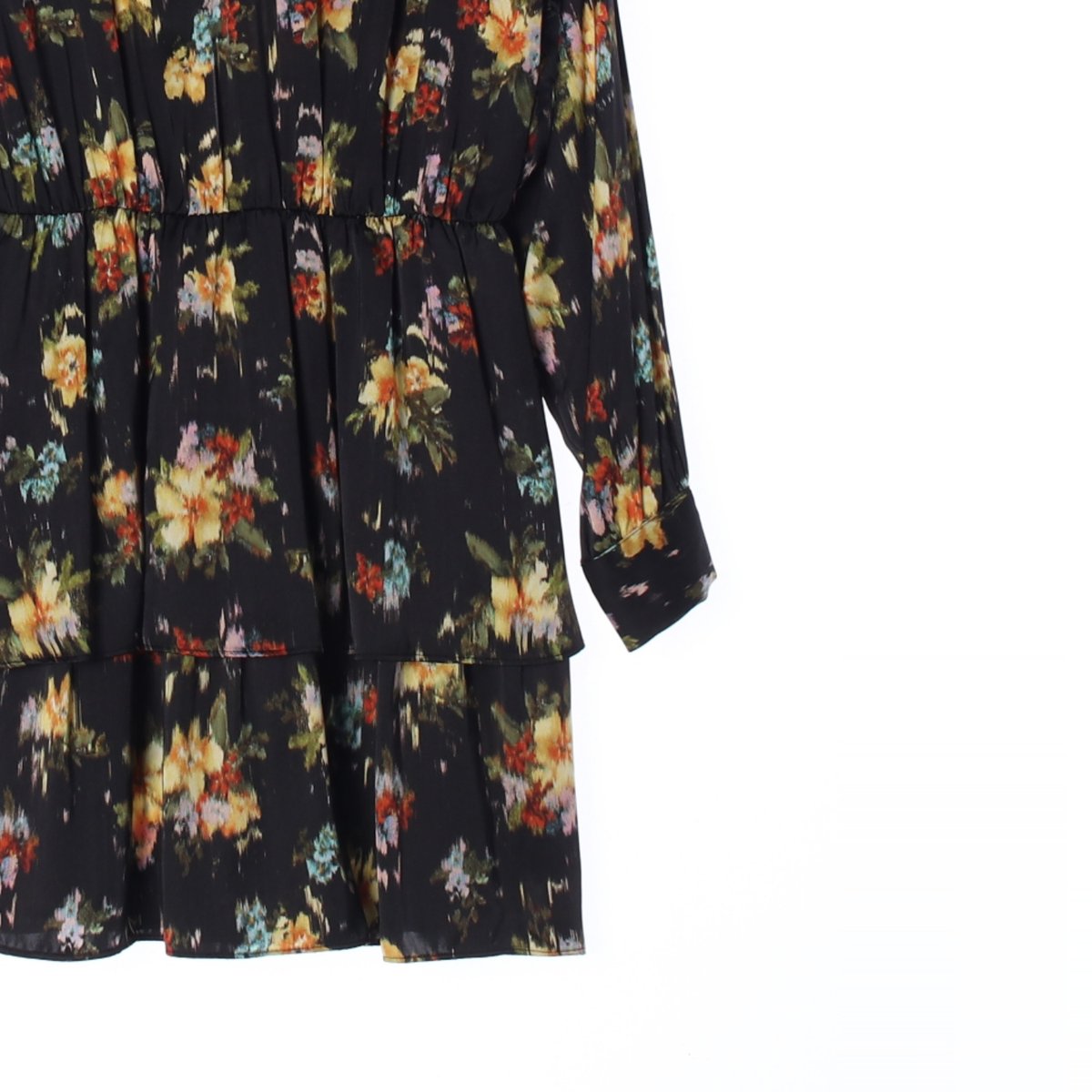 자라 블랙 플라워 튜닉원피스 이미지 3