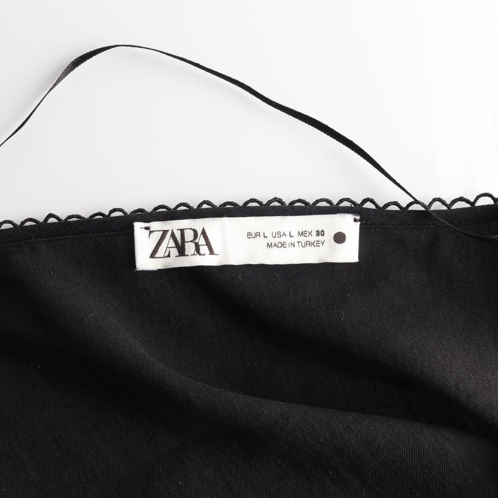 자라 블랙 레이스 브이넥 가디건 드레스 이미지 5