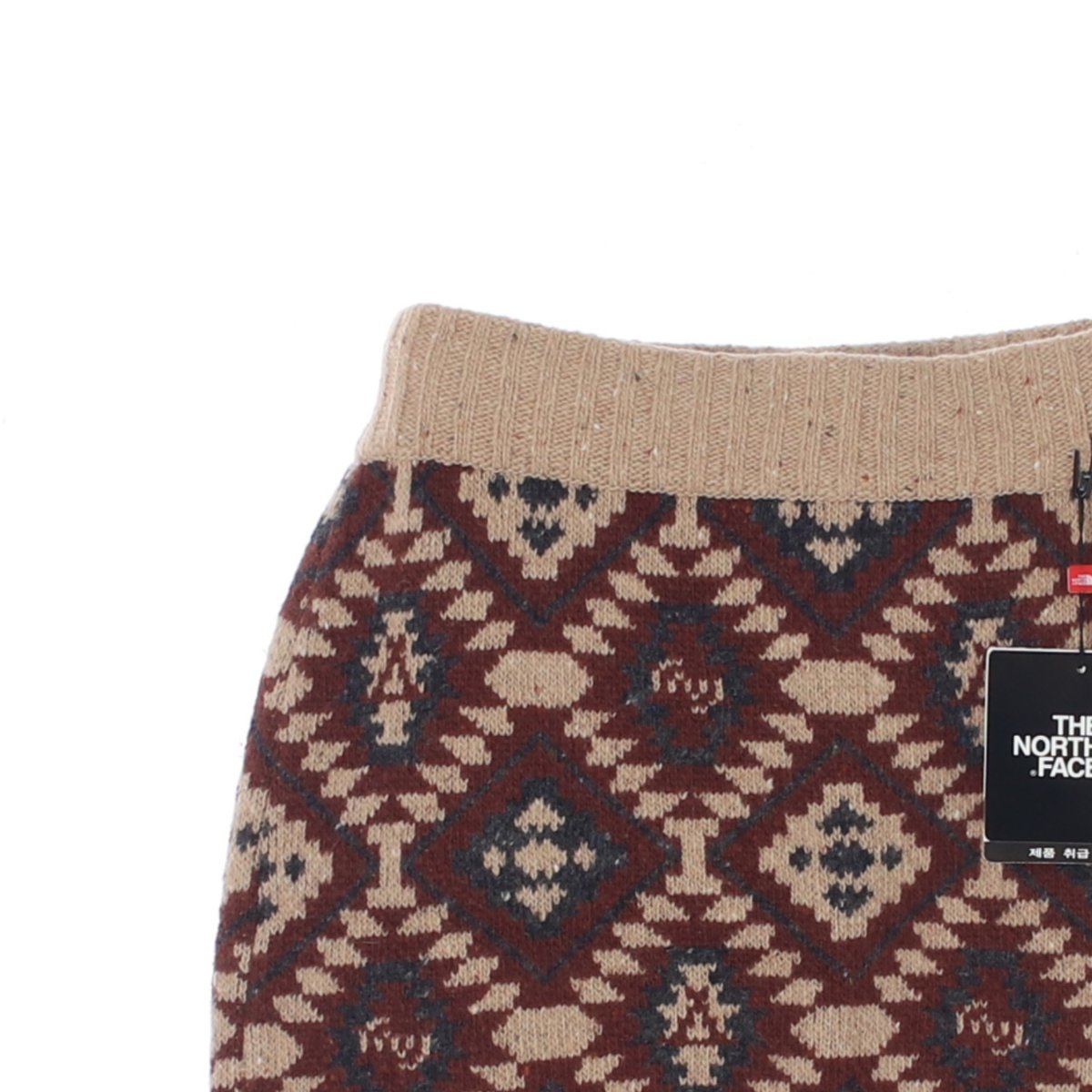 노스페이스 베이지 울 니트 미니 스커트 이미지 2