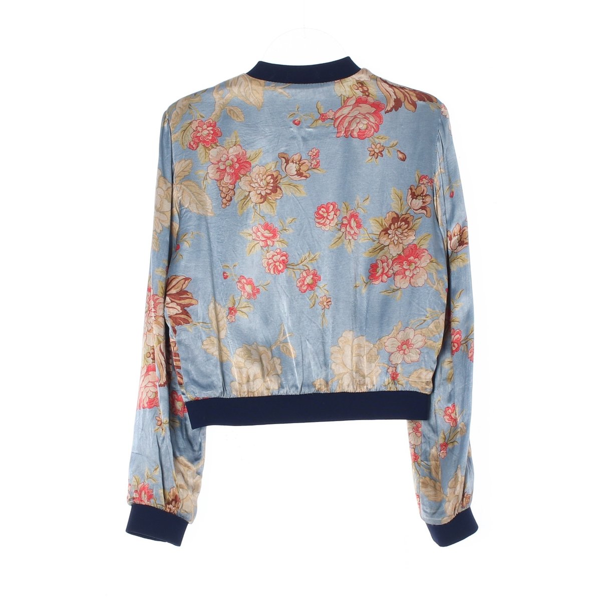 자라 하늘 플라워 크롭 블루종 집업재킷 이미지 5