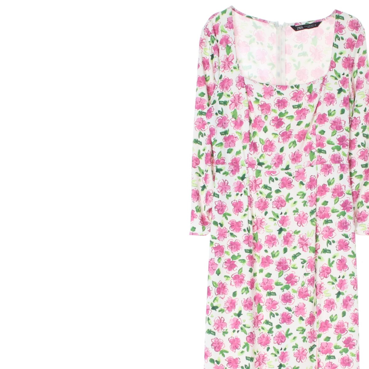 자라 플라워 스퀘어넥 롱 드레스 이미지 2