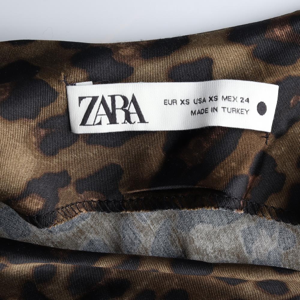 자라 레오파드 뷔스티에 롱 원피스 슬립드레스 이미지 5