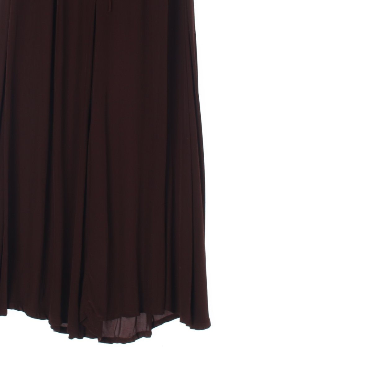 자라 브라운 밴딩 쉬폰 롱 스커트 이미지 3