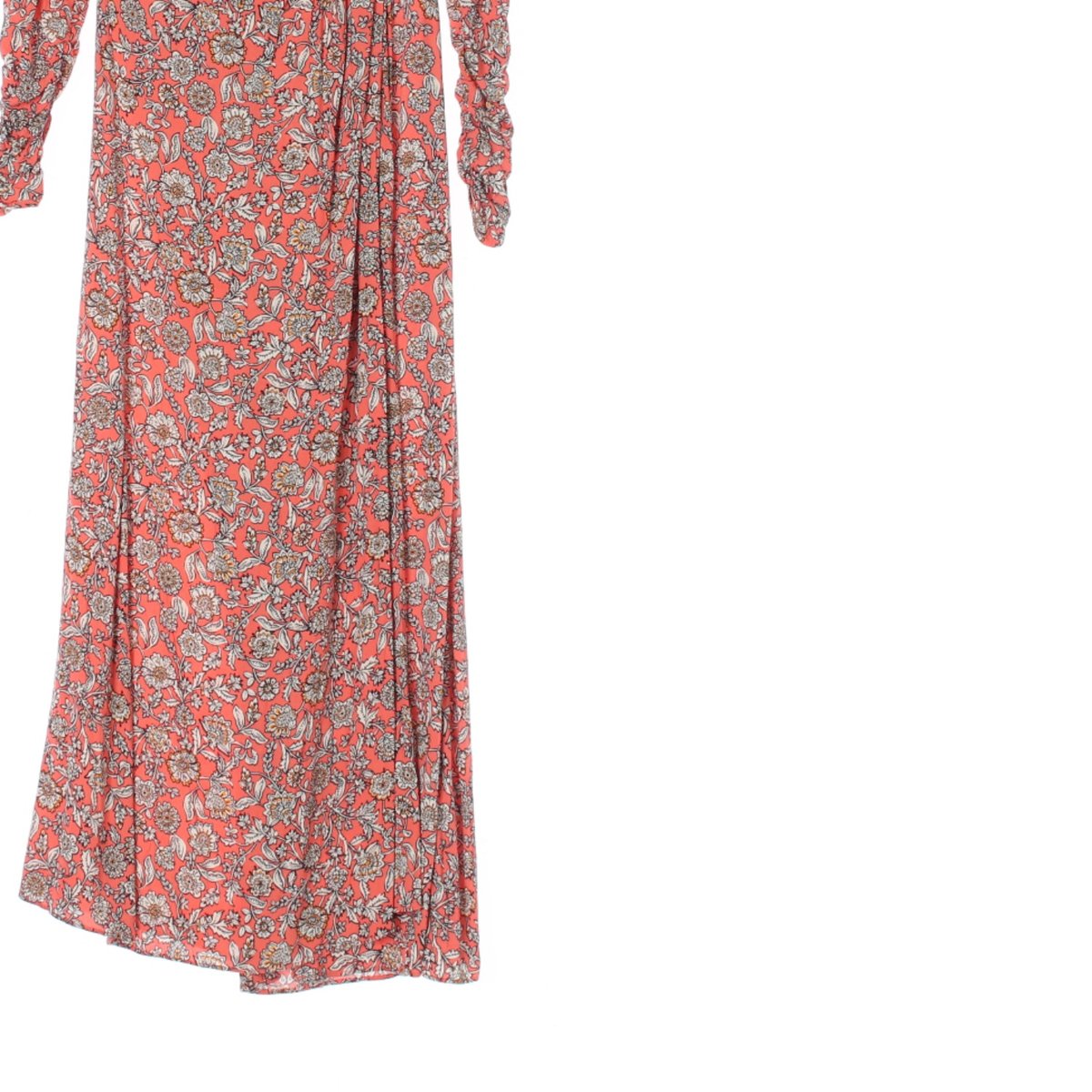 자라 다홍 플라워 맥시 롱 드레스 이미지 3