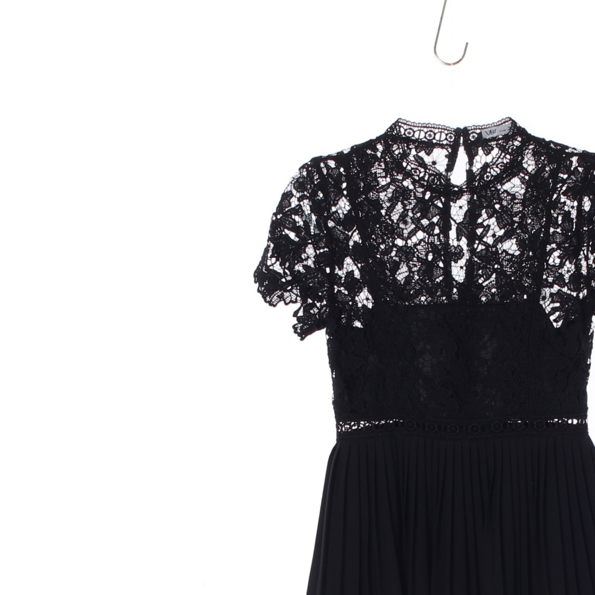 자라 블랙 레이스 캉캉 플리츠 미니 드레스 이미지 2