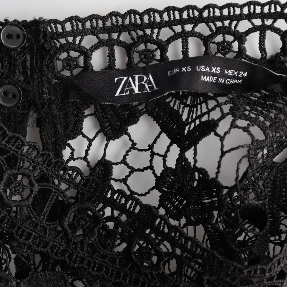 자라 블랙 레이스 캉캉 플리츠 미니 드레스 이미지 5