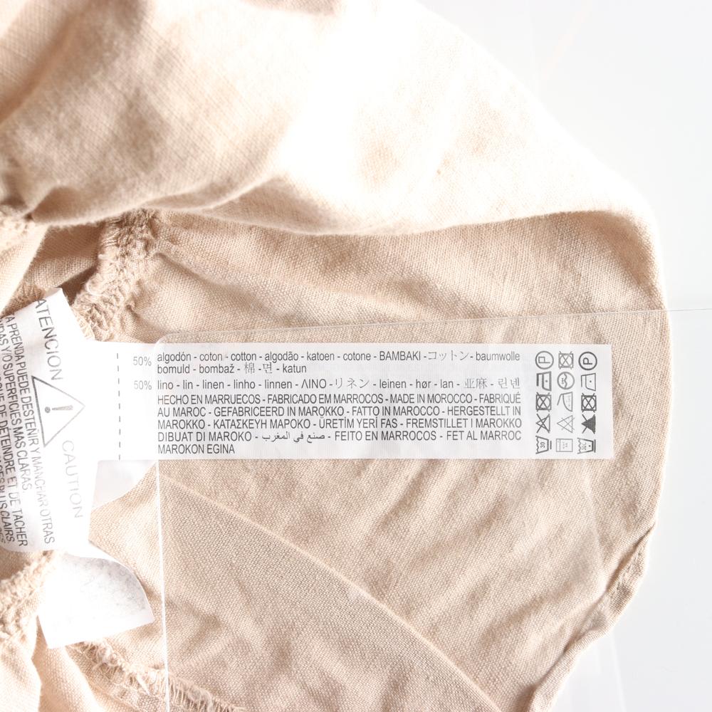 자라 베이지 린넨 캉캉 반팔 미니 튜닉원피스 이미지 6