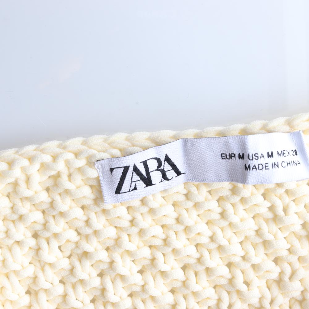 자라 아이보리 U넥 니트 캡소매 원피스 이미지 5