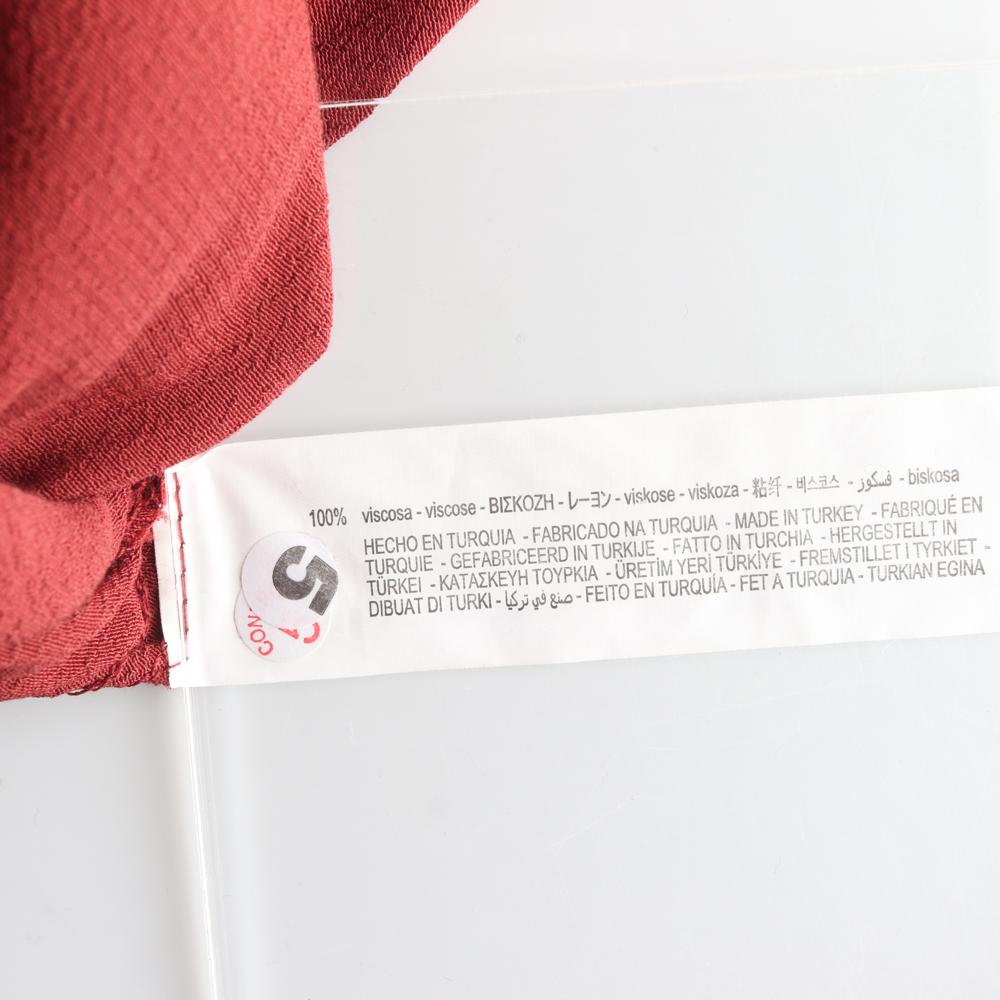 자라 와인 브이넥 캉캉 랩 미니 드레스 이미지 6