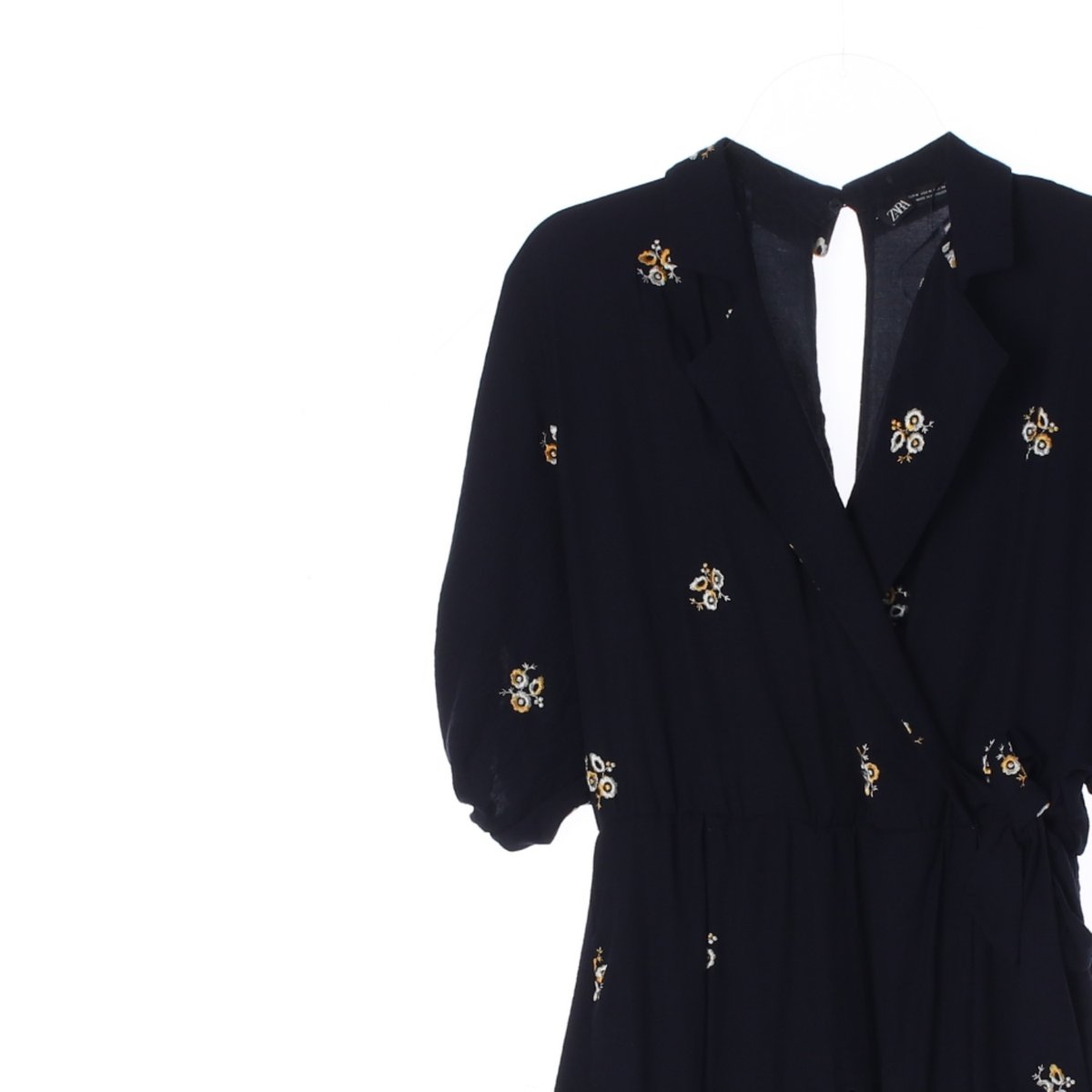 자라 컷아웃 반팔 랩 셔츠 미니 원피스 이미지 2