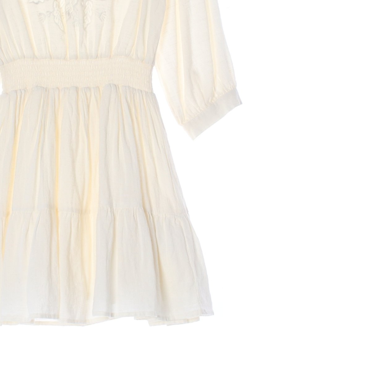 자라 아이보리 코튼 미니 원피스 이미지 3