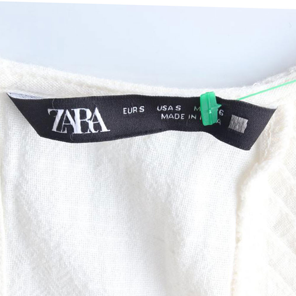 자라 아이보리 코튼 미니 원피스 이미지 5