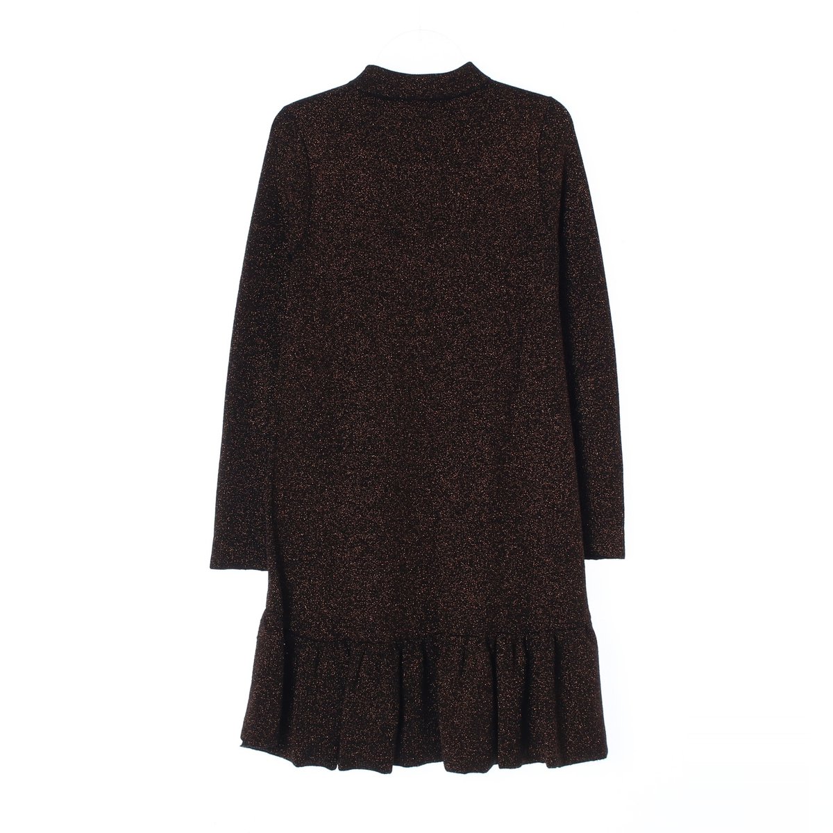 자라 블랙 골드 펄 모크넥 니트원피스 이미지 4