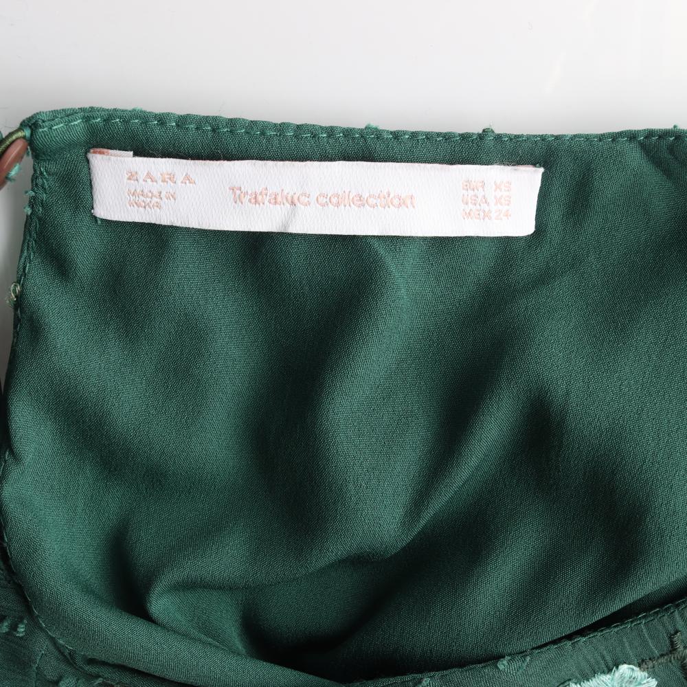 자라 그린 자수 미니 튜닉원피스 이미지 5