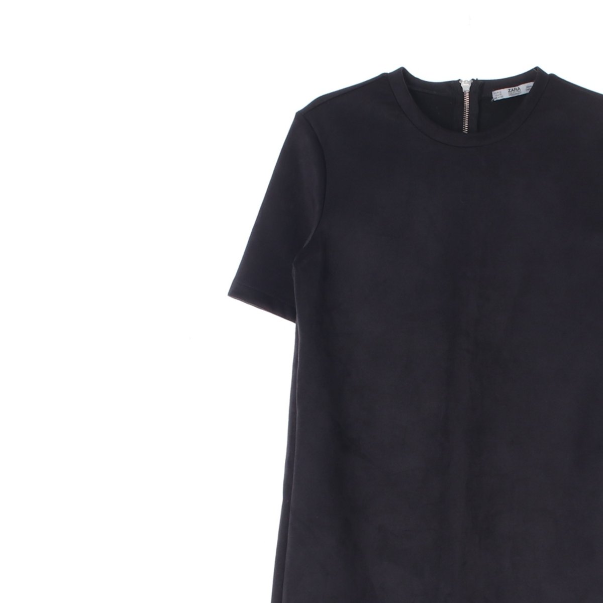 자라 스웨이드 반팔 드레스 이미지 2