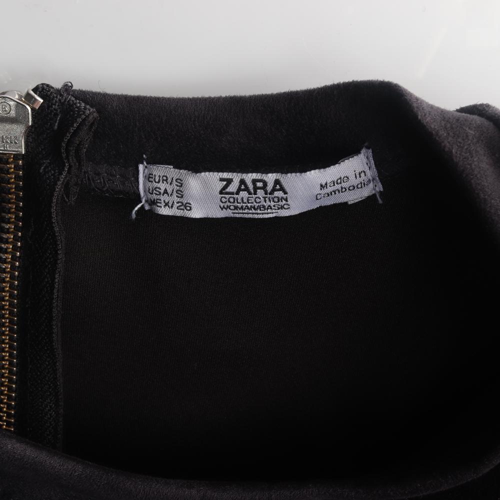 자라 스웨이드 반팔 드레스 이미지 5