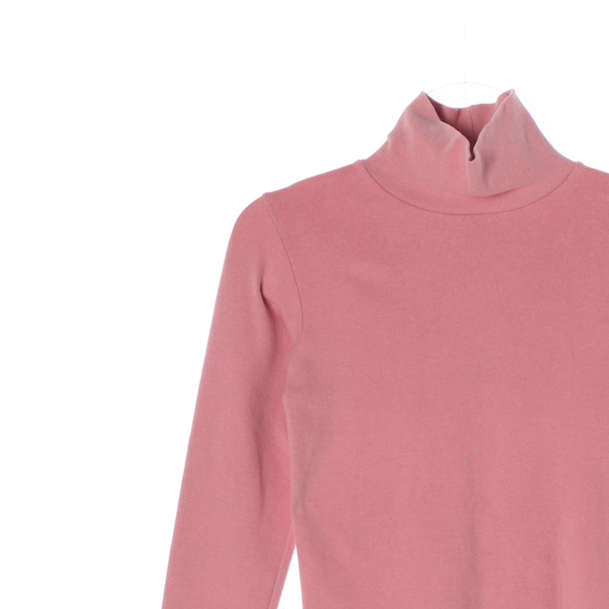 스컬프터 핑크 크롭 모크넥 터틀넥 티셔츠 이미지 2