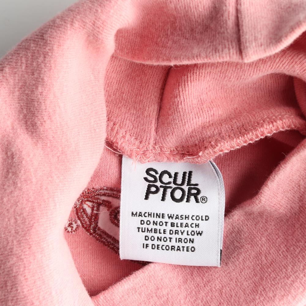스컬프터 핑크 크롭 모크넥 터틀넥 티셔츠 이미지 5