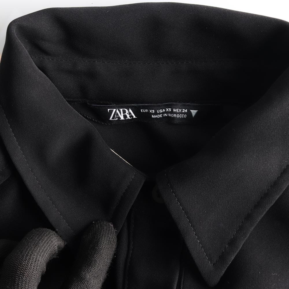 자라 블랙 셔츠 롱 원피스 이미지 5