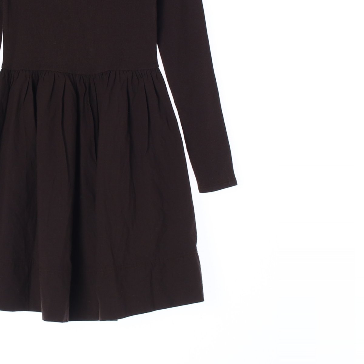 자라 브라운 모크넥 미니 원피스 이미지 3