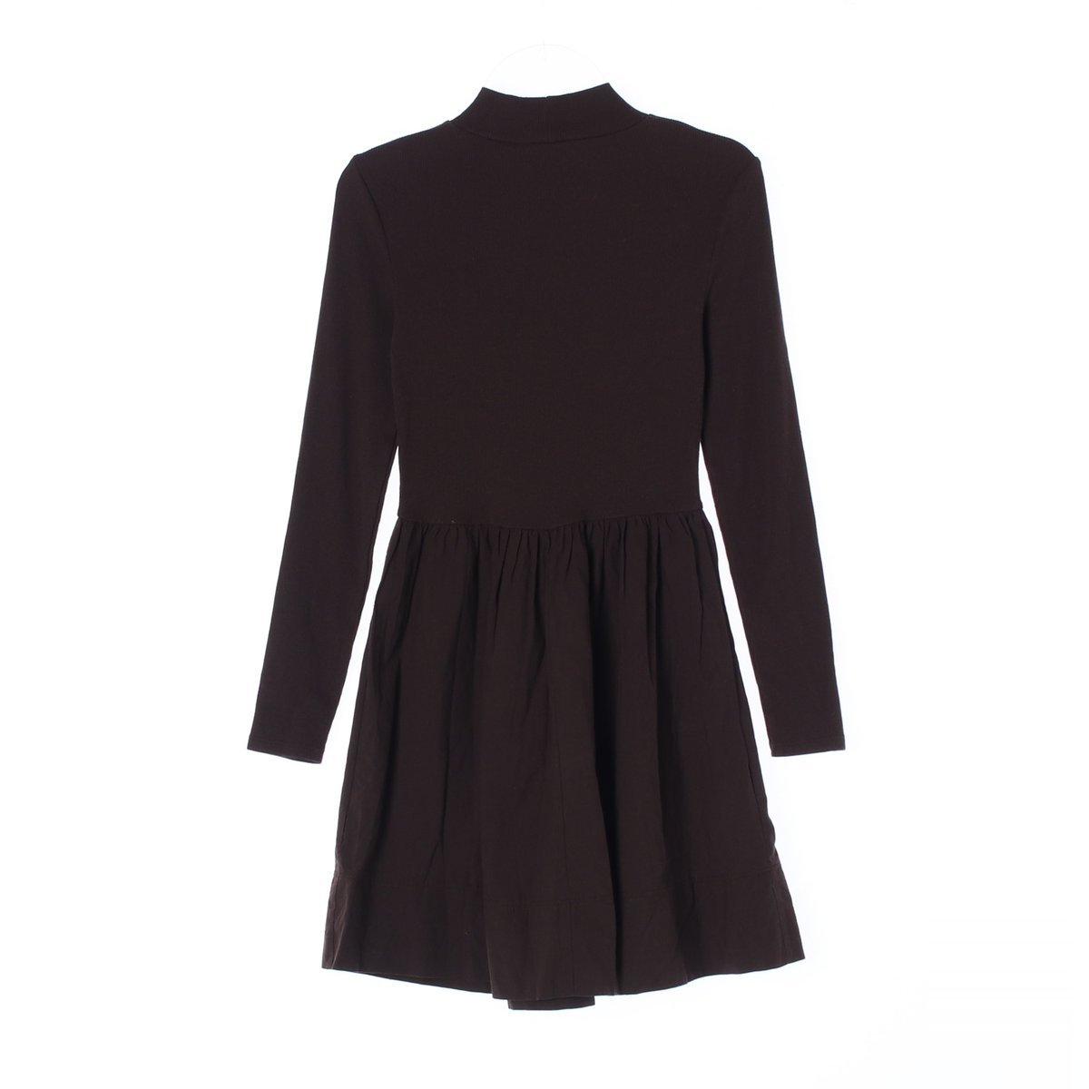 자라 브라운 모크넥 미니 원피스 이미지 4