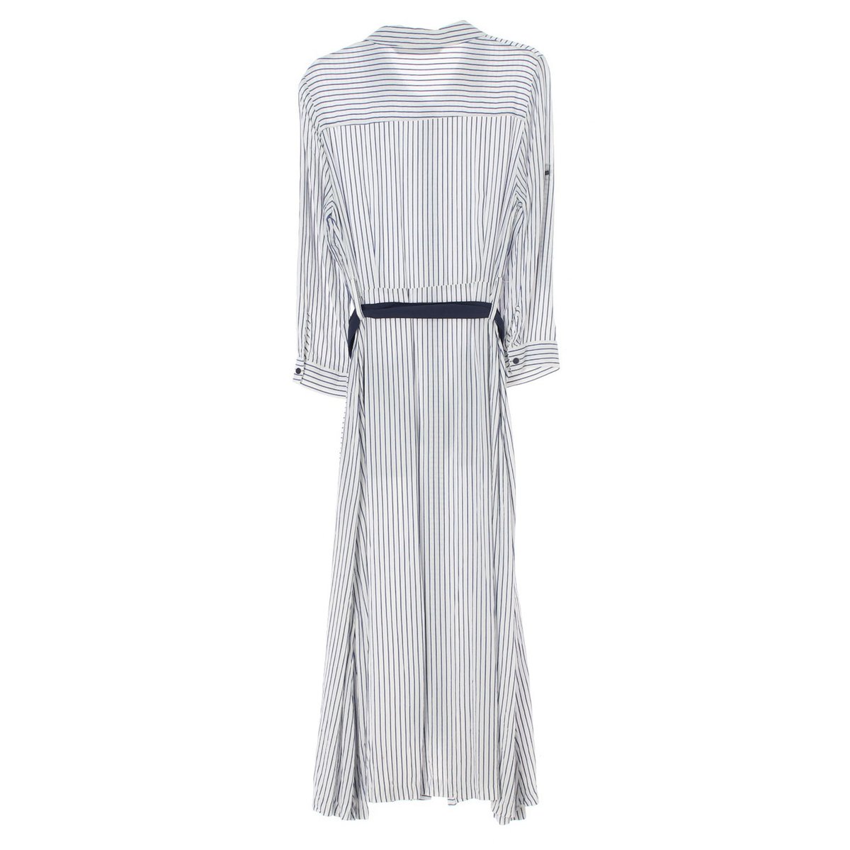 자라 화이트 블루 벨트 셔츠 롱 원피스 이미지 4