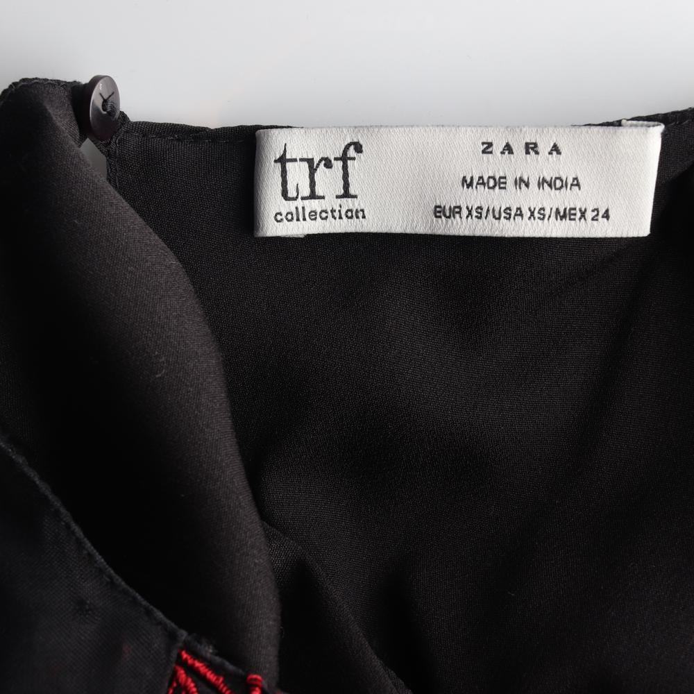 자라 블랙 라운드 미니 원피스 이미지 5