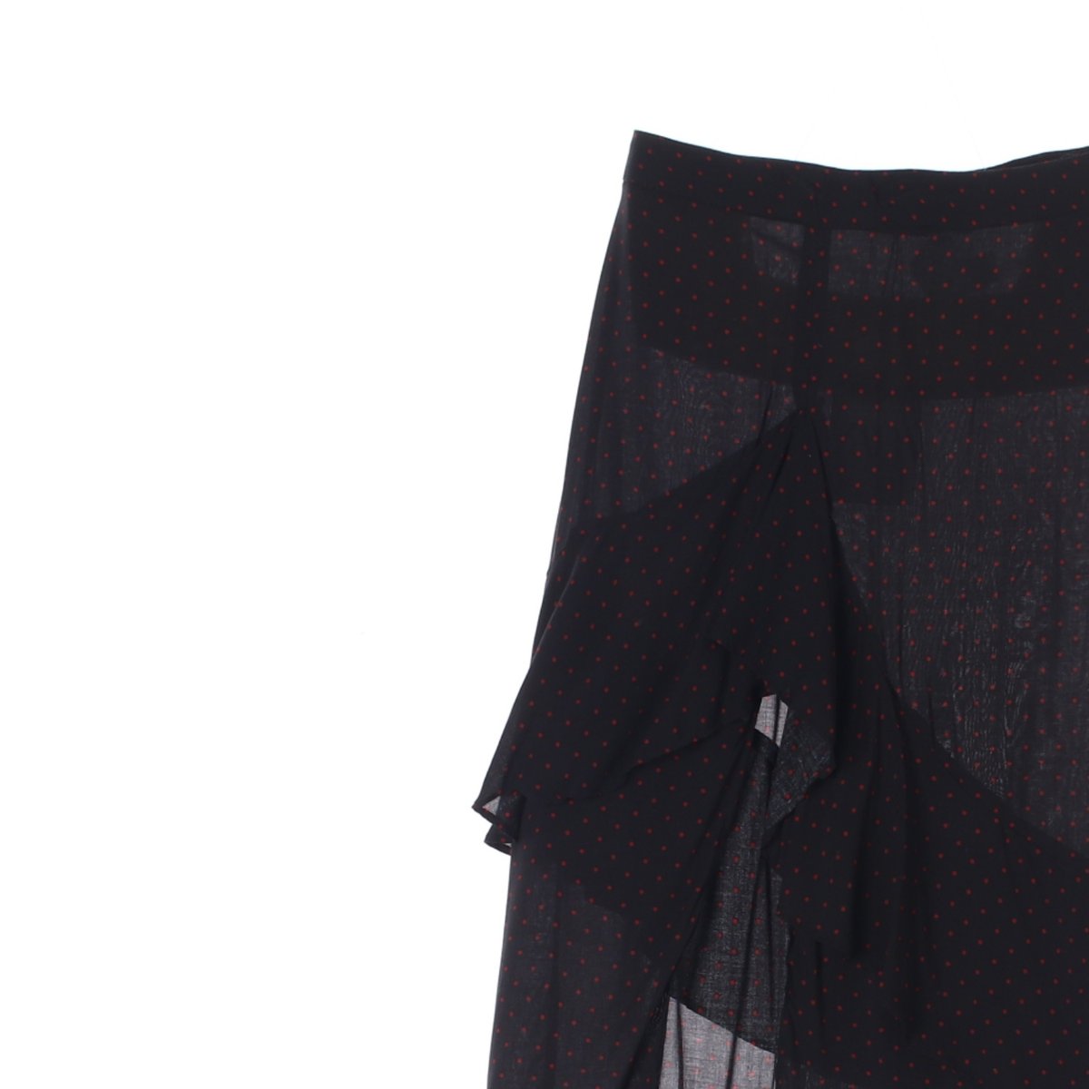 자라 블랙 러플 슬릿 롱 스커트 이미지 2