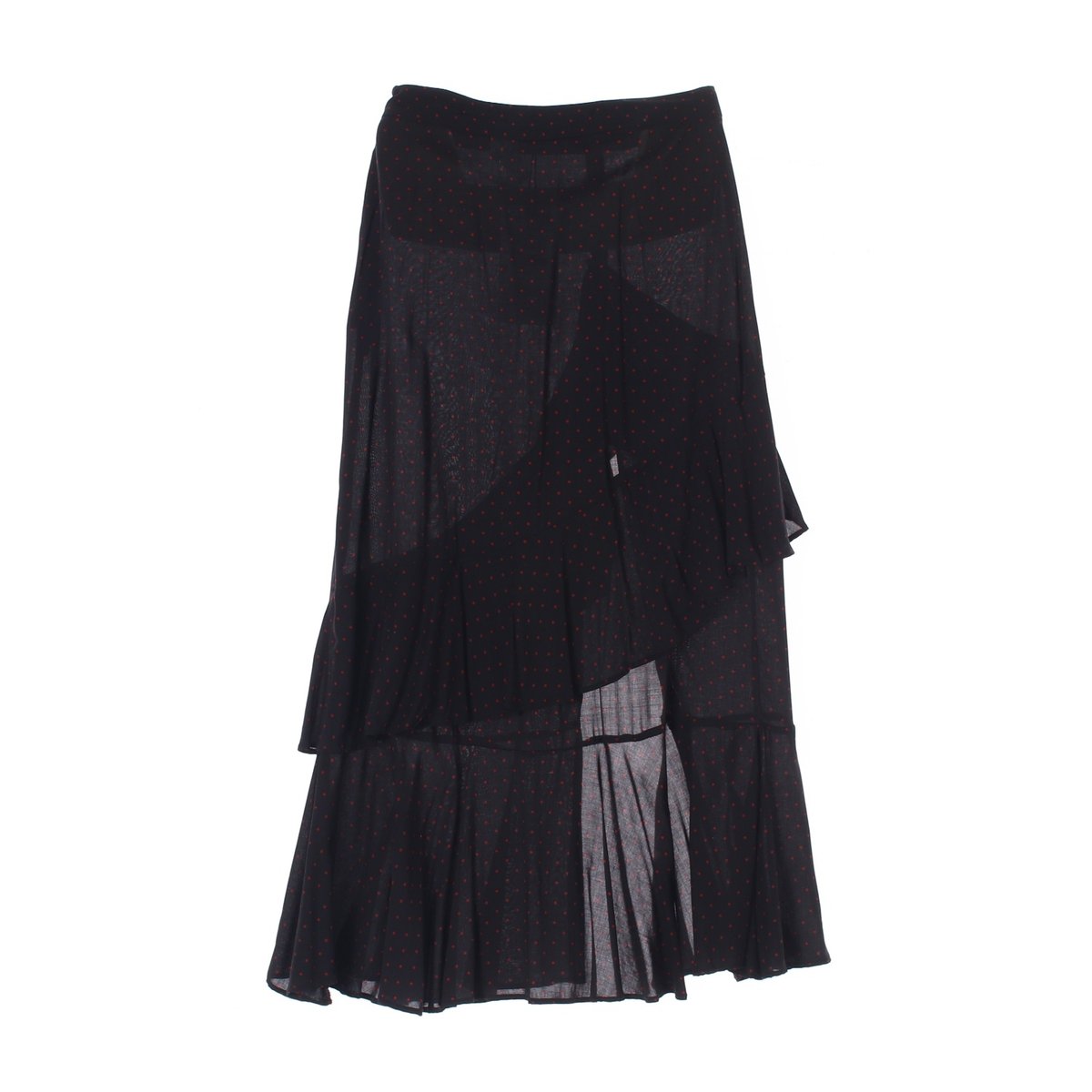 자라 블랙 러플 슬릿 롱 스커트 이미지 4