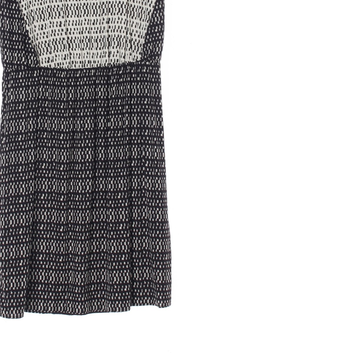 자라 블랙 화이트 패턴 민소매 미니 원피스 이미지 3