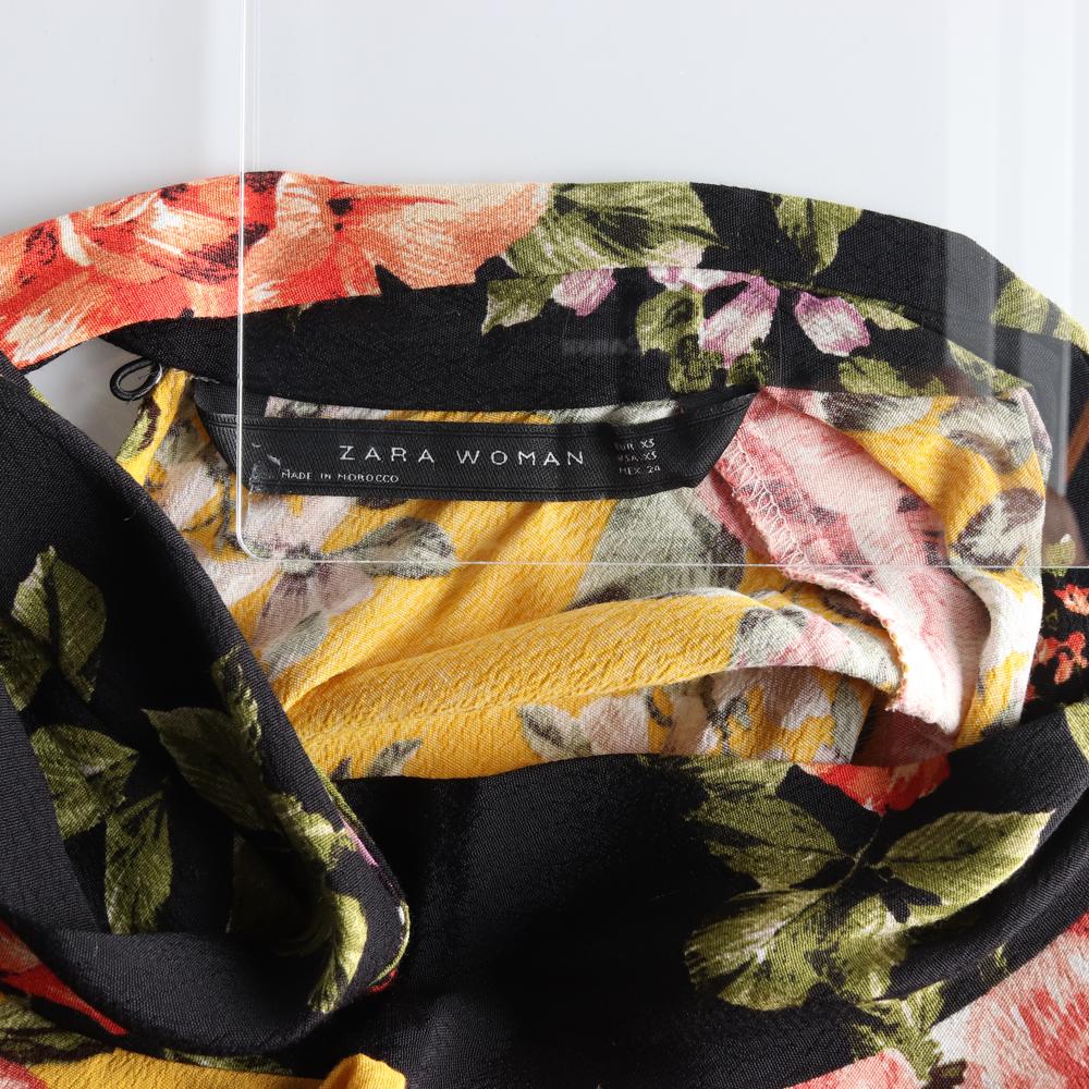 자라 플라워 배색 리본 타이 원피스 이미지 5