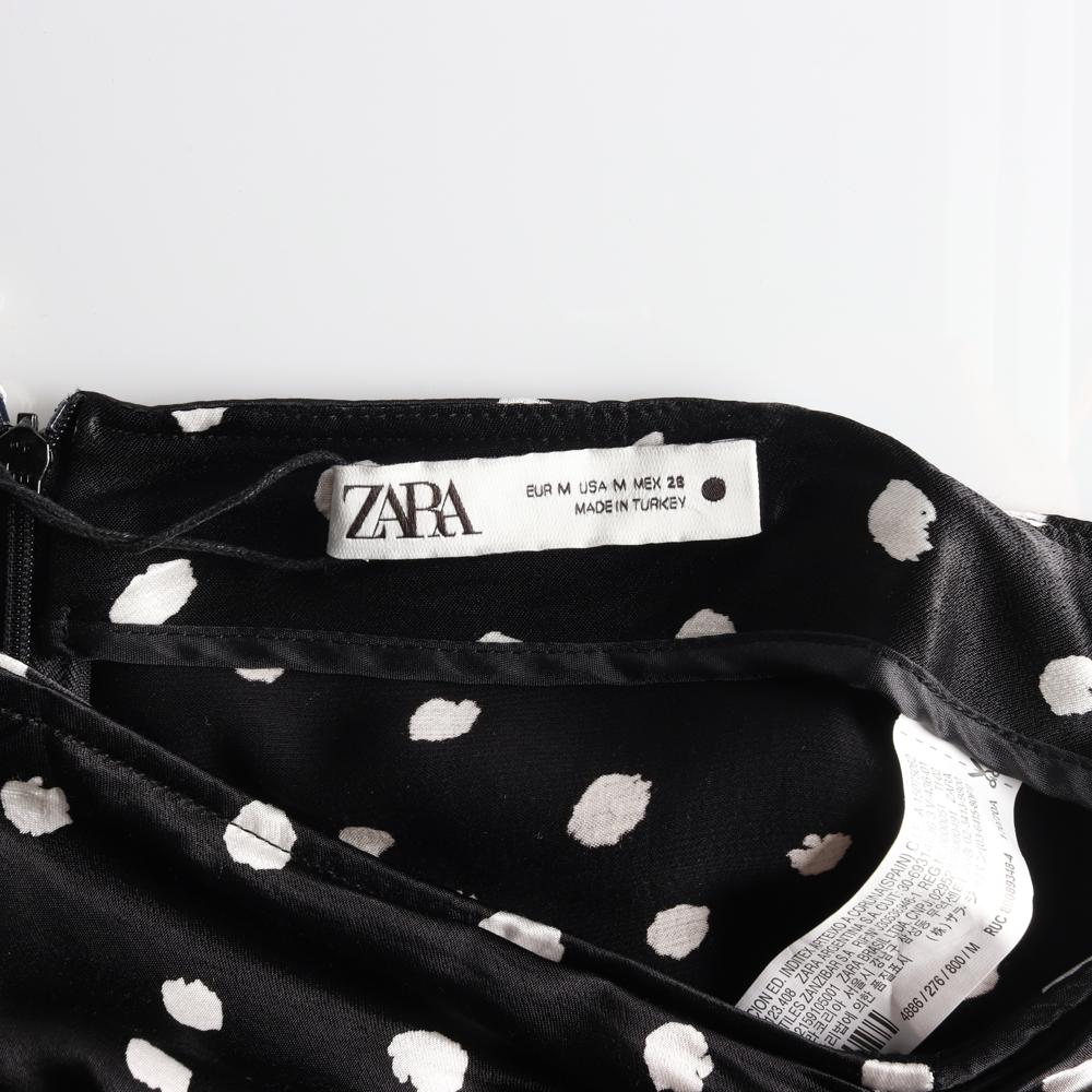 자라 블랙 새틴 탱크탑 드레스 이미지 5