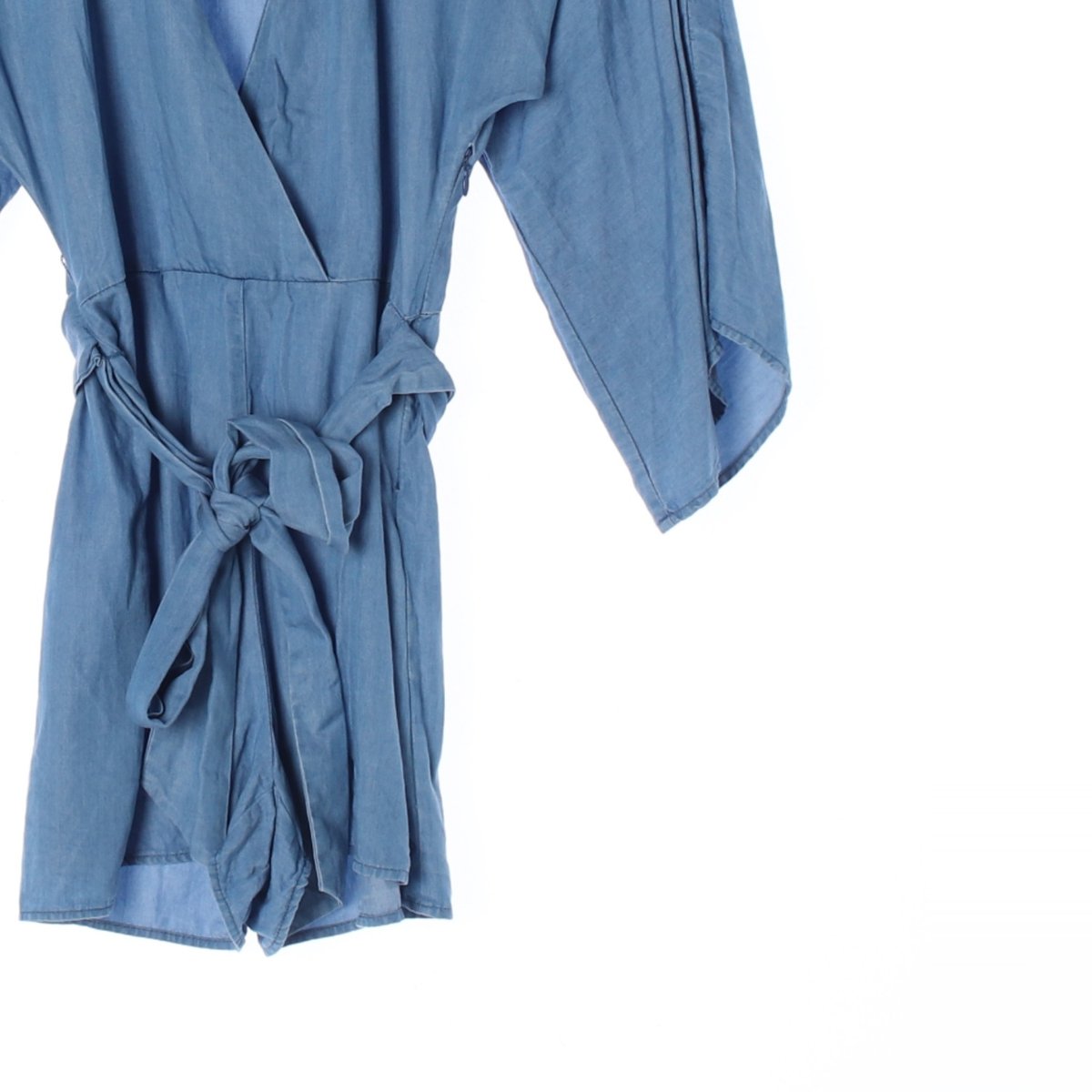 자라 데님 랩 미니 점프수트 이미지 3