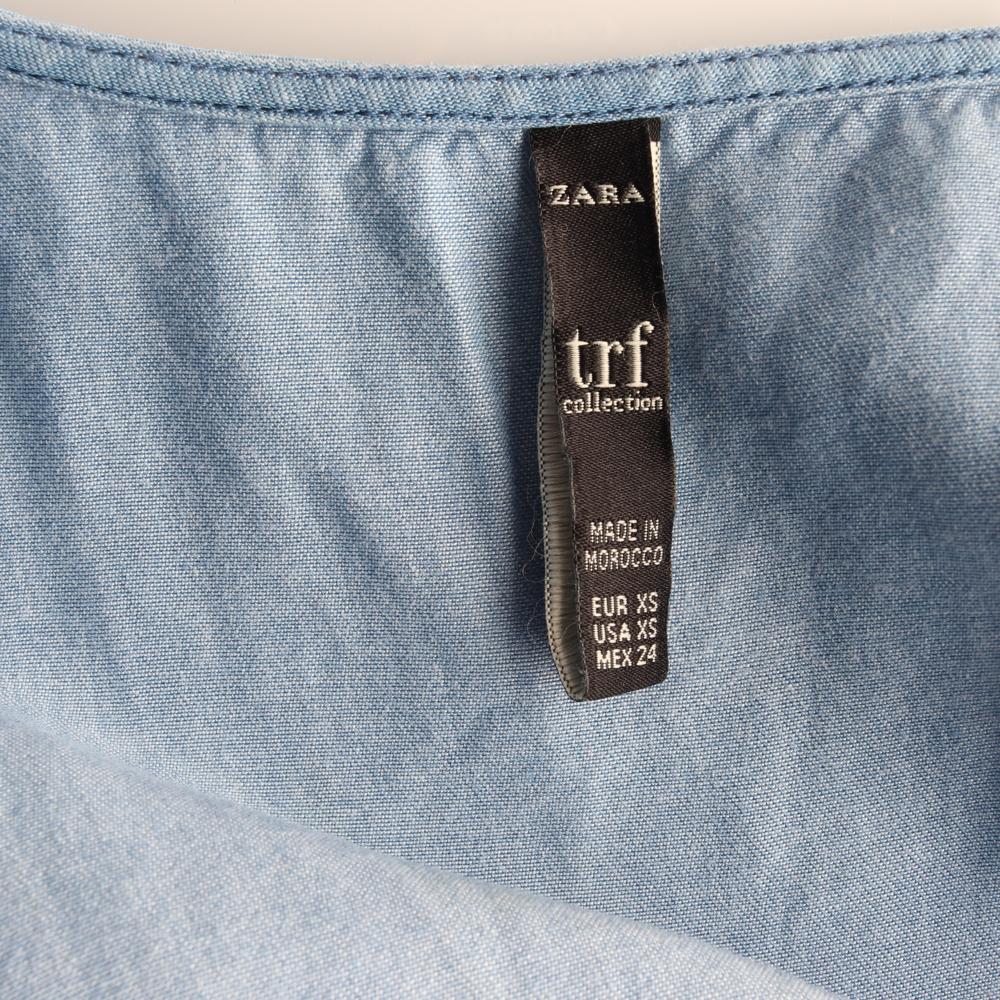 자라 데님 랩 미니 점프수트 이미지 5