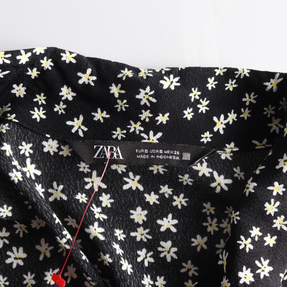 자라 블랙 데이지 셔츠 미니 점프수트 이미지 5