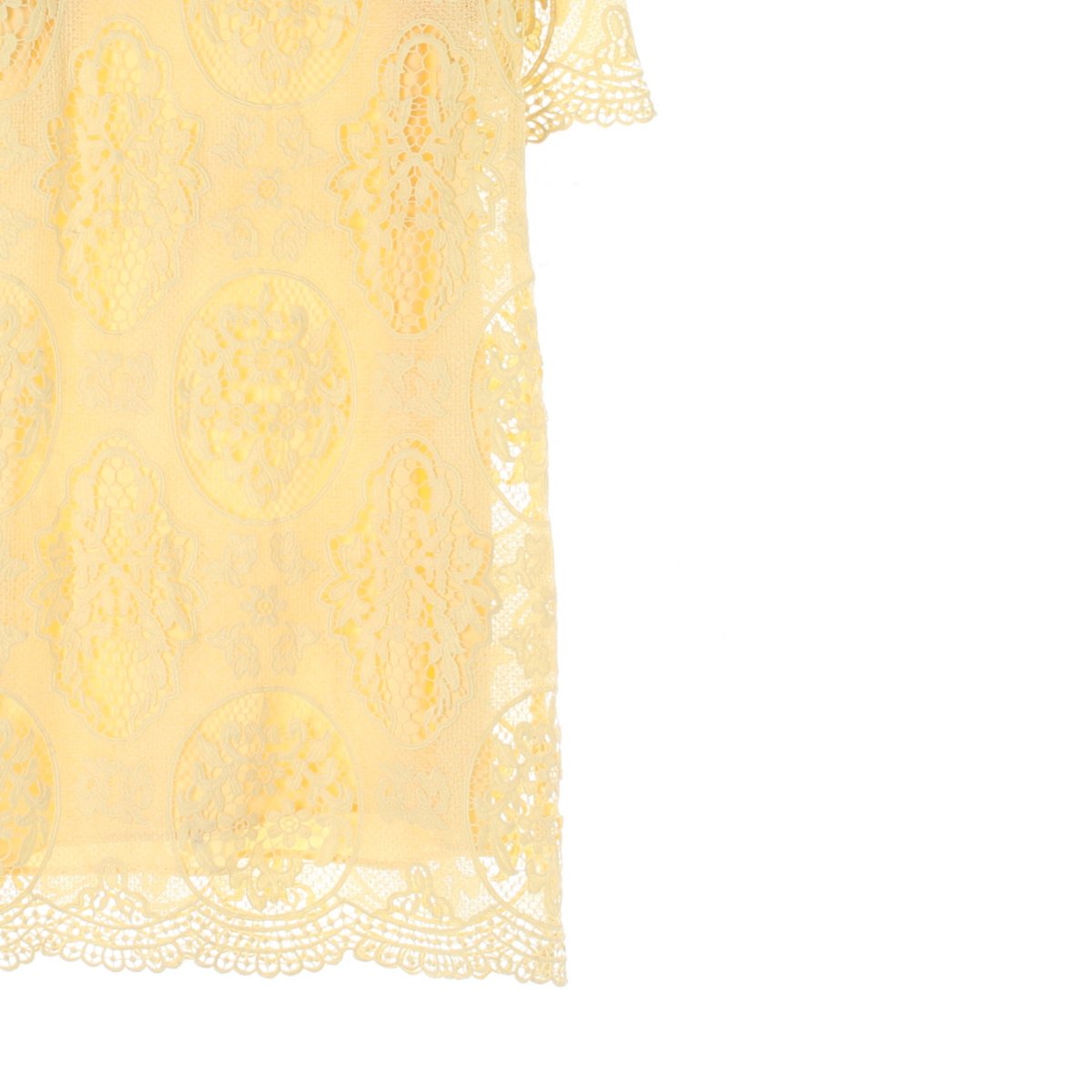 자라 옐로우 레이스 레이어드 반팔 튜닉원피스 이미지 3