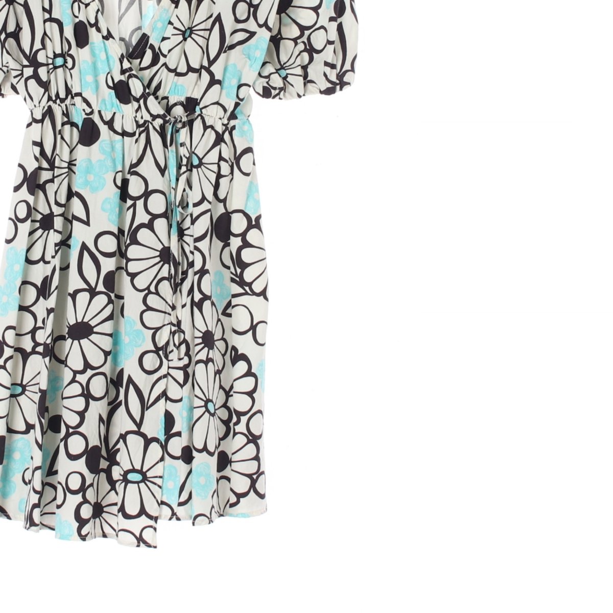 자라 민트 퍼프 랩 미니 원피스 이미지 3