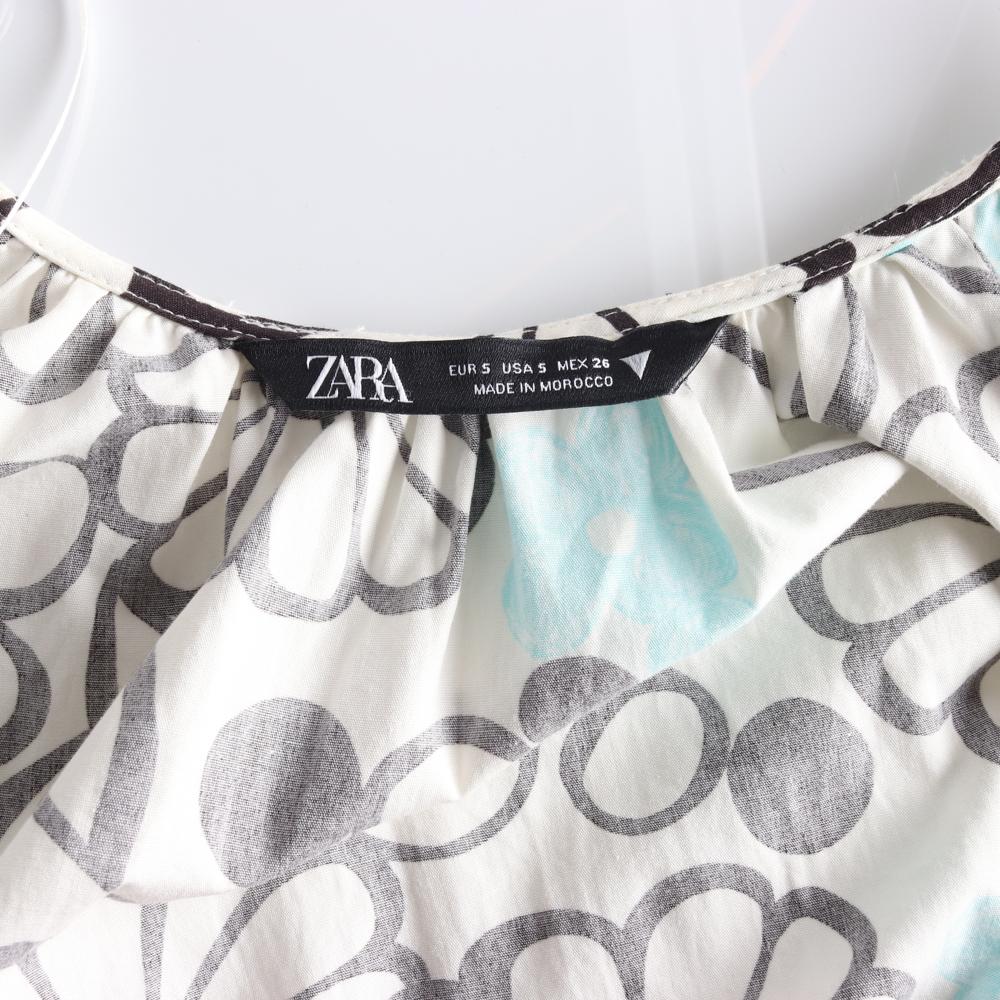 자라 민트 퍼프 랩 미니 원피스 이미지 5