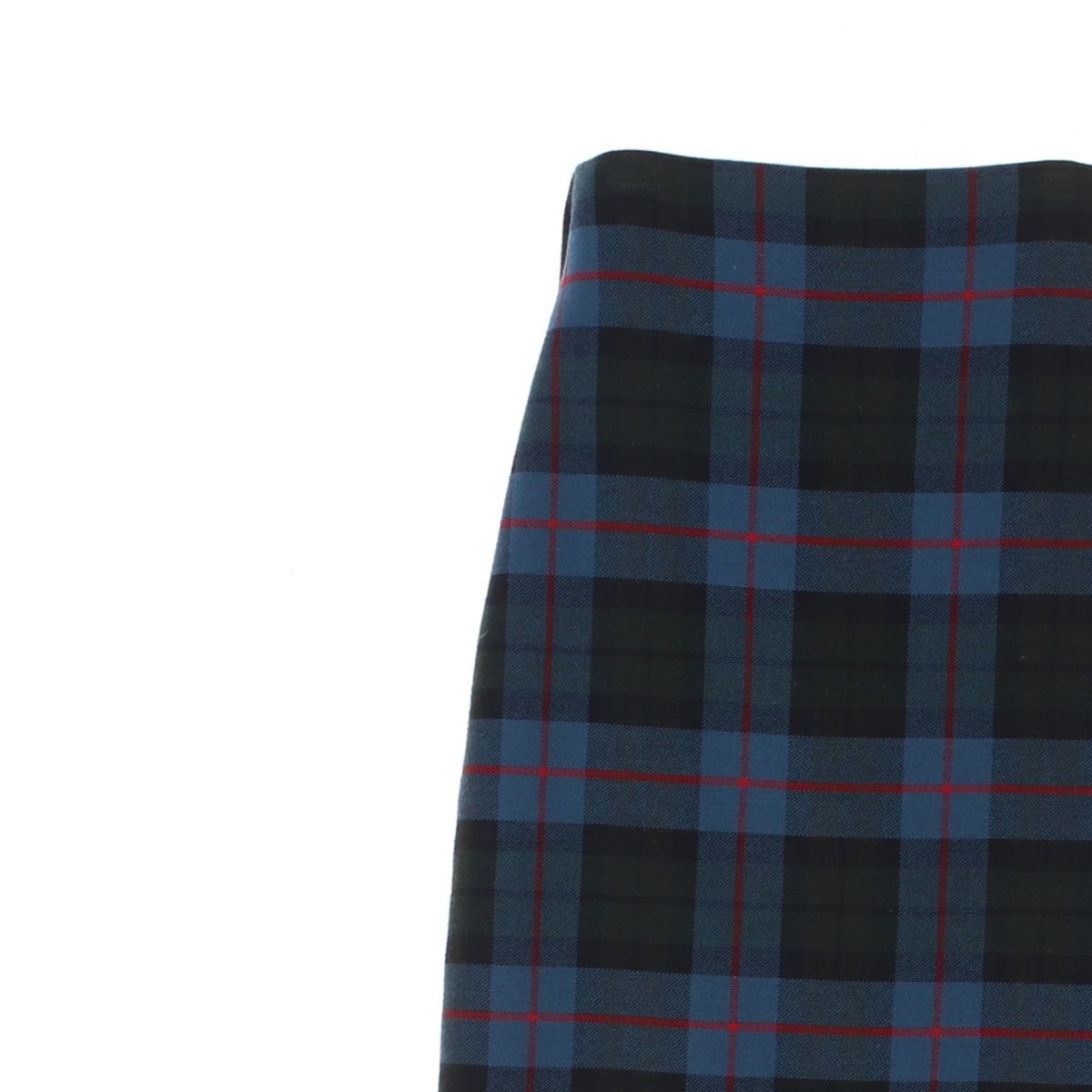 자라 블루 체크 하이웨이스트 스커트 이미지 2