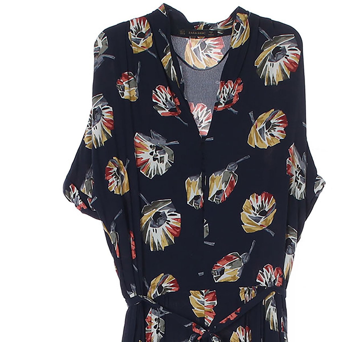 자라 블랙 플로럴 롱 점프수트 이미지 2