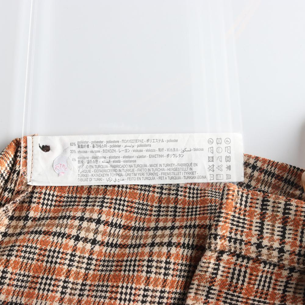 자라 브라운 체크 셔링 셔츠원피스 이미지 6