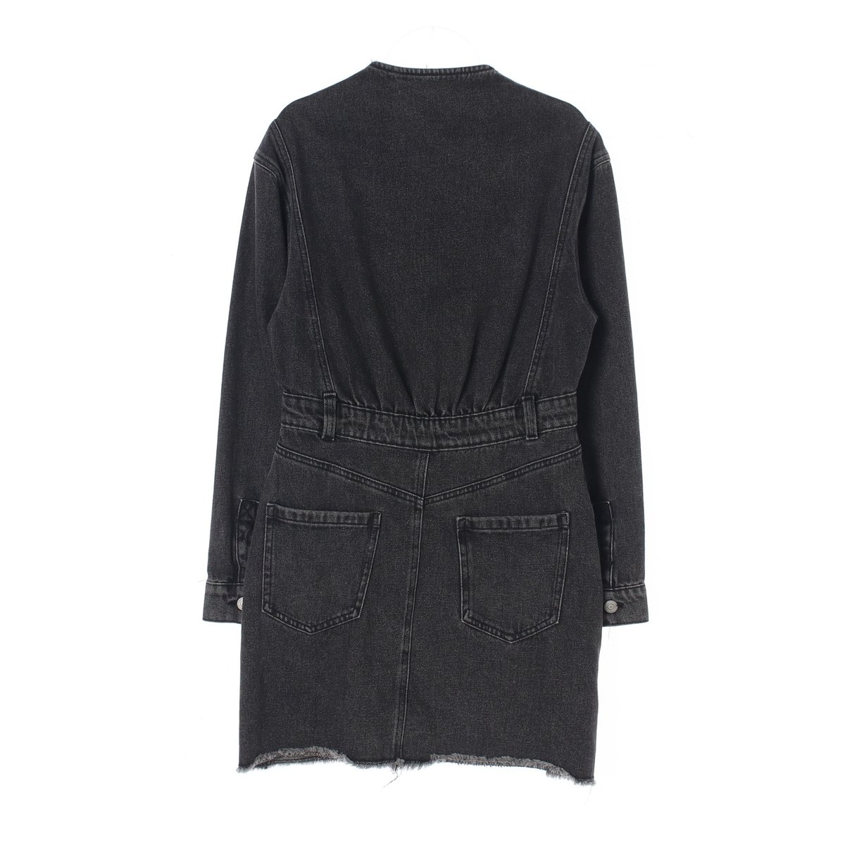 자라 흑청 집업 데님원피스 이미지 4