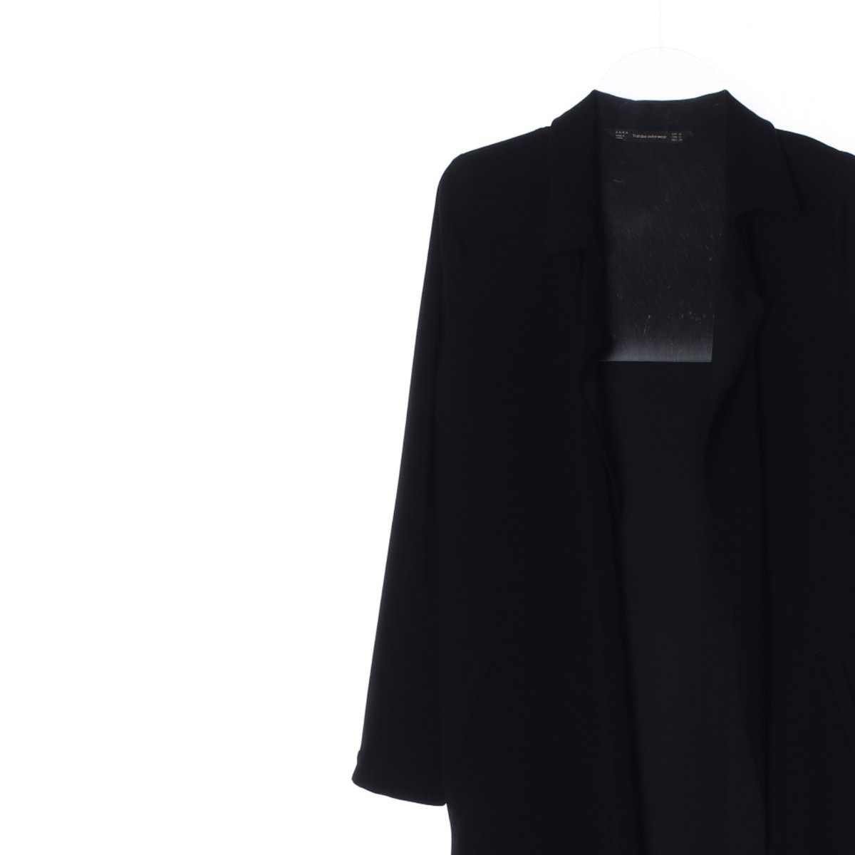 자라 블랙 카라 노버튼 재킷 코트 이미지 2