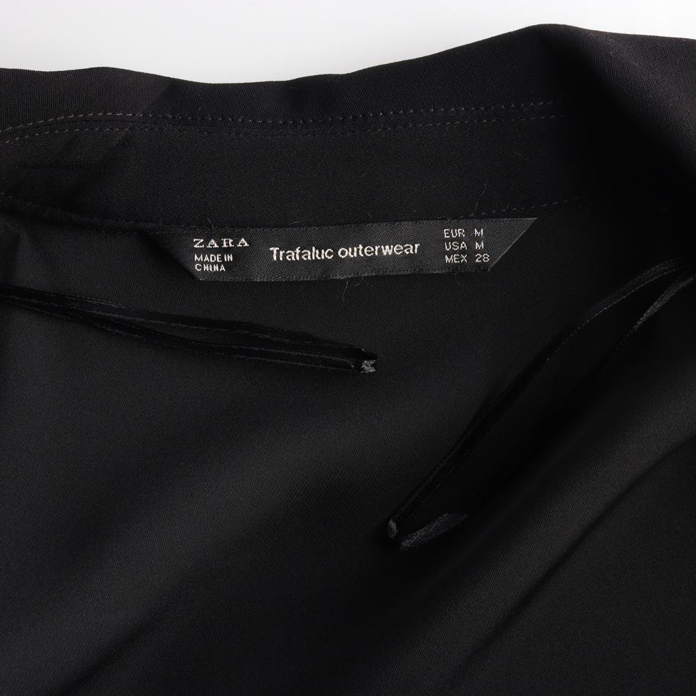 자라 블랙 카라 노버튼 재킷 코트 이미지 5