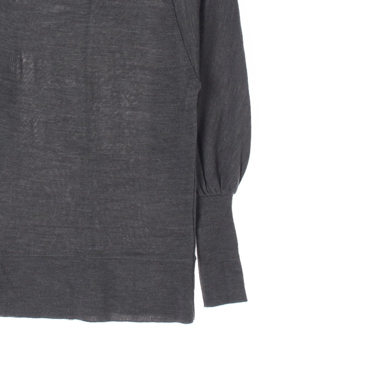 자라 컬렉션 그레이 손목 밴딩 니트 티셔츠 이미지 3