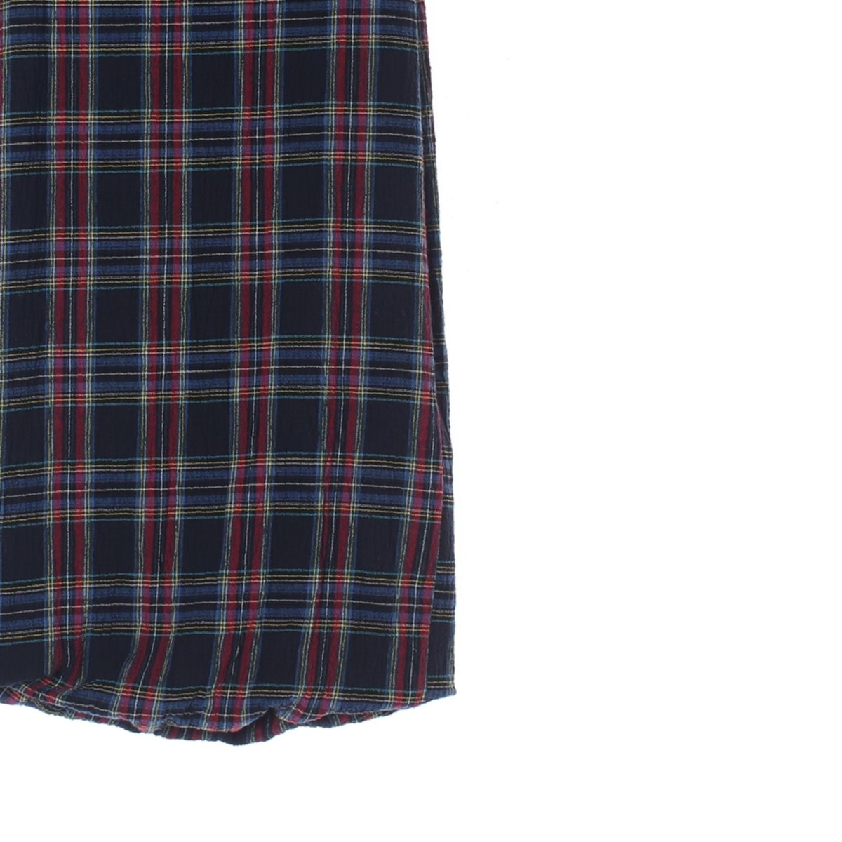 자라 레드 블루 체크 롱 스커트 이미지 3