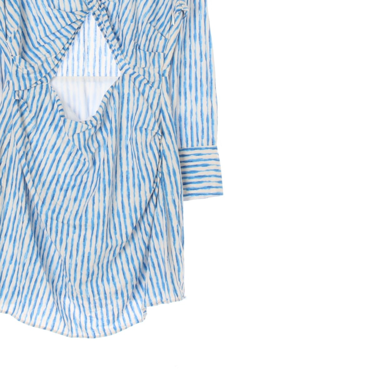 자라 블루 컷아웃 휴양지 셔츠 드레스 이미지 3