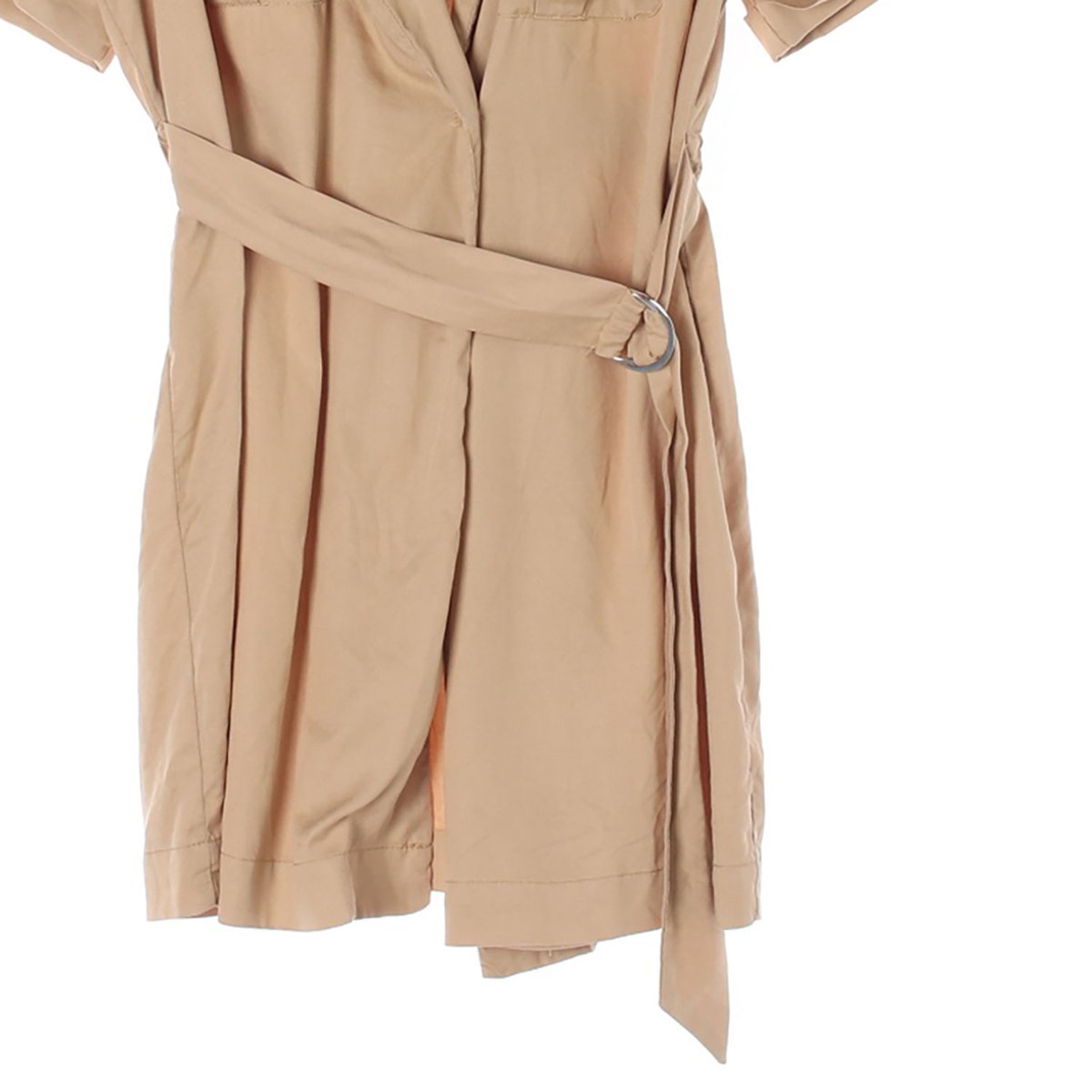 자라 베이지 포켓 랩 반팔 미니 드레스 이미지 3